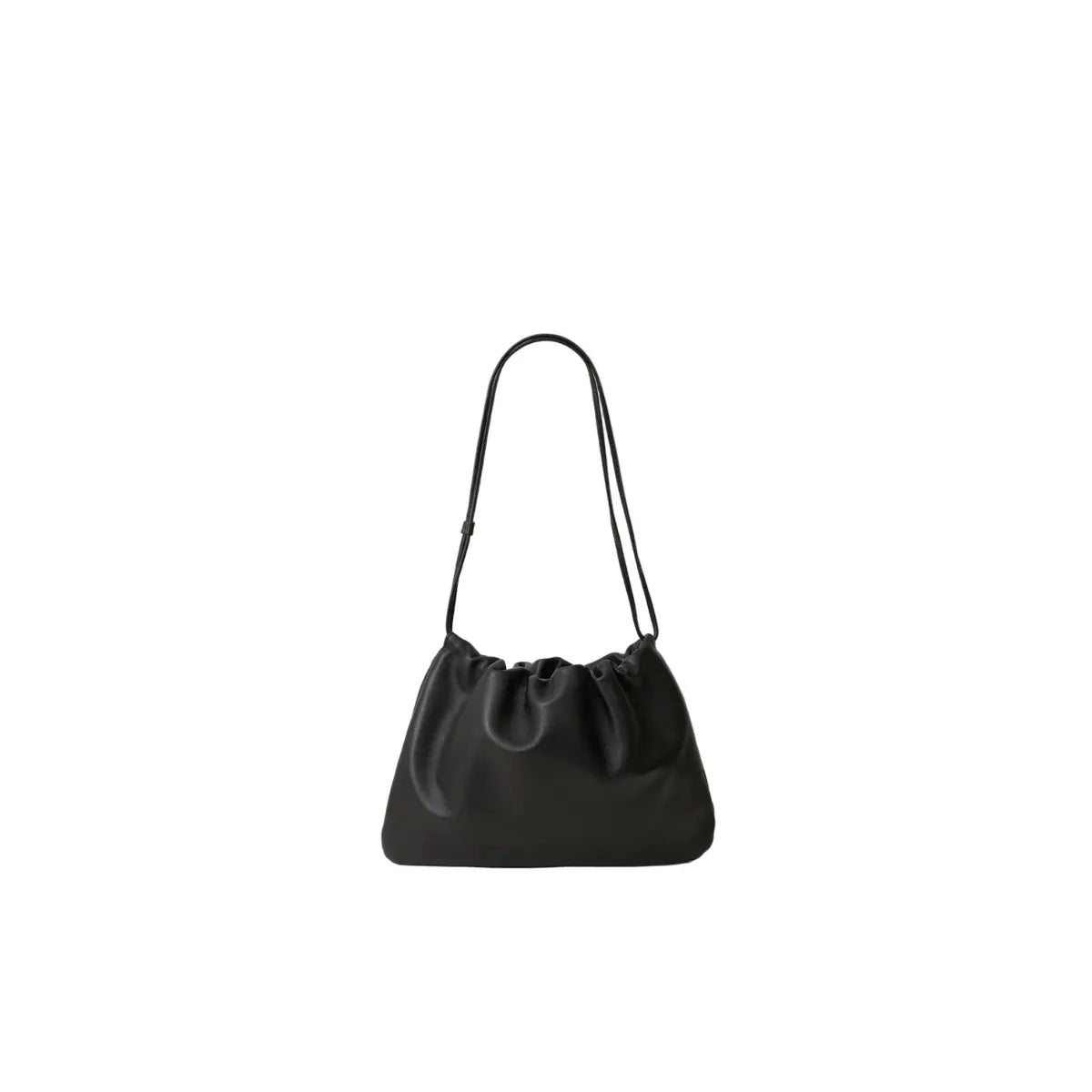 Nella Strap Large Bag in Black front view