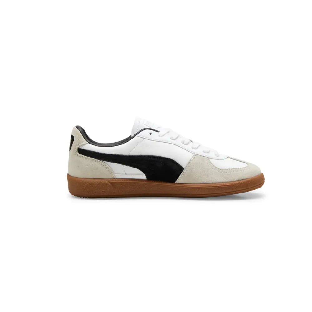 PUMA Palermo LTH in White, Vapor Gray and Gum lateral side view