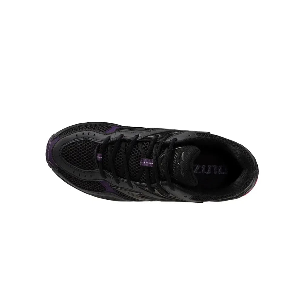 Top view of Mizuno Wave MG4 LS in Black Purple