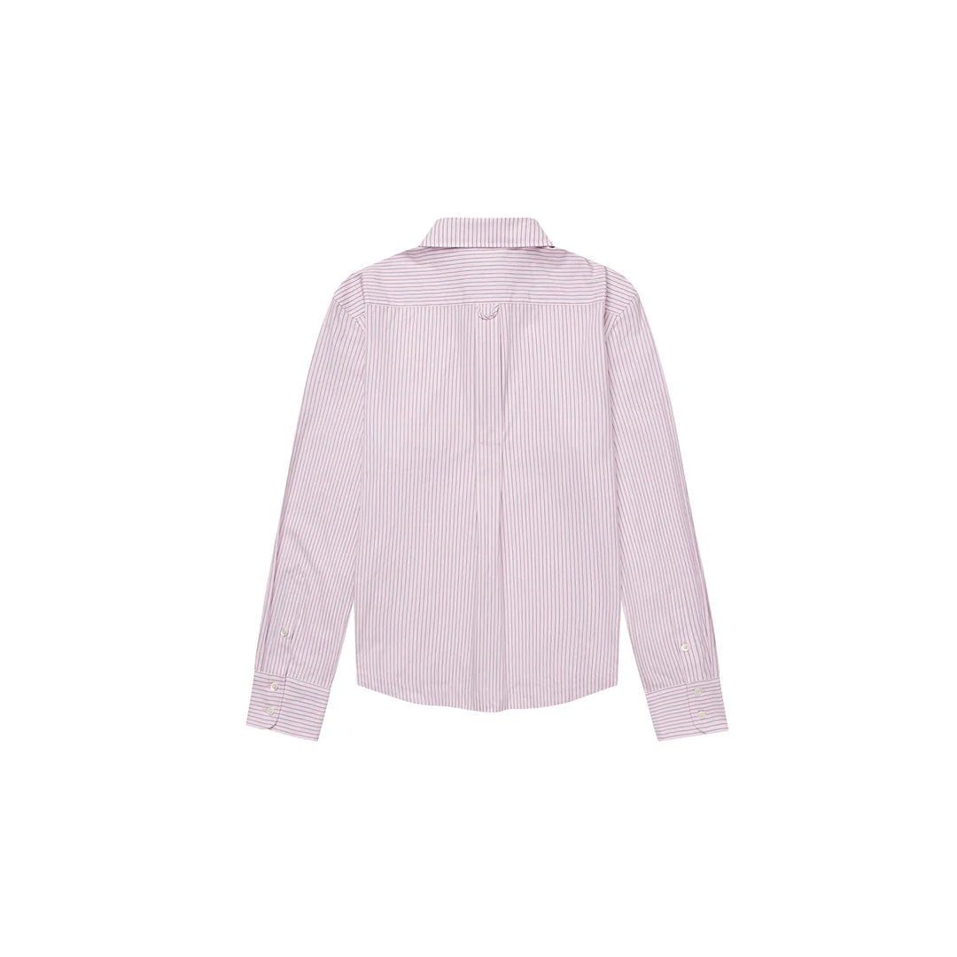 Alexandra Shirt Light Pink by Kernemilk oversized cotton shirt back view relaxed fit