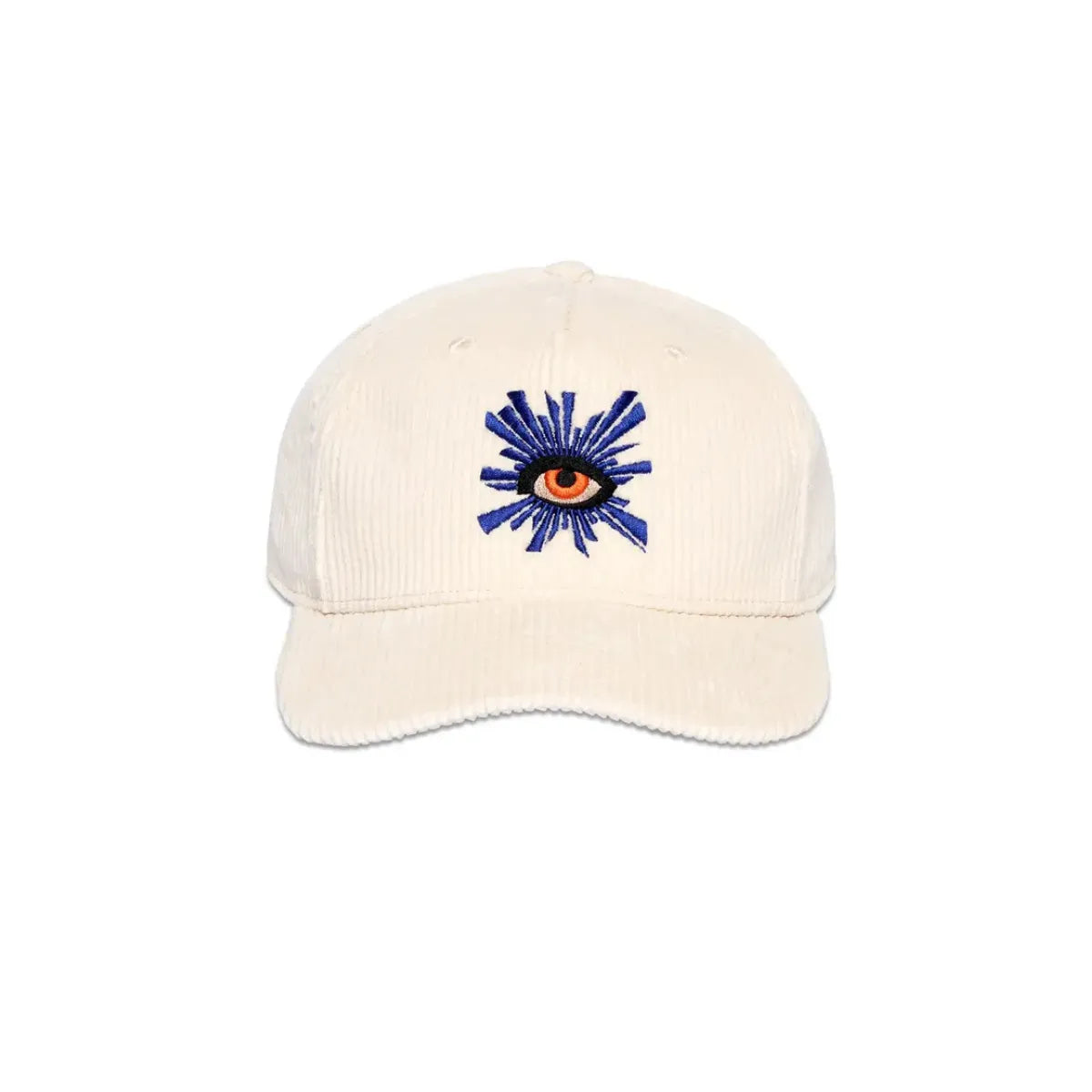 All-Seeing Corduroy Cap Cream front view