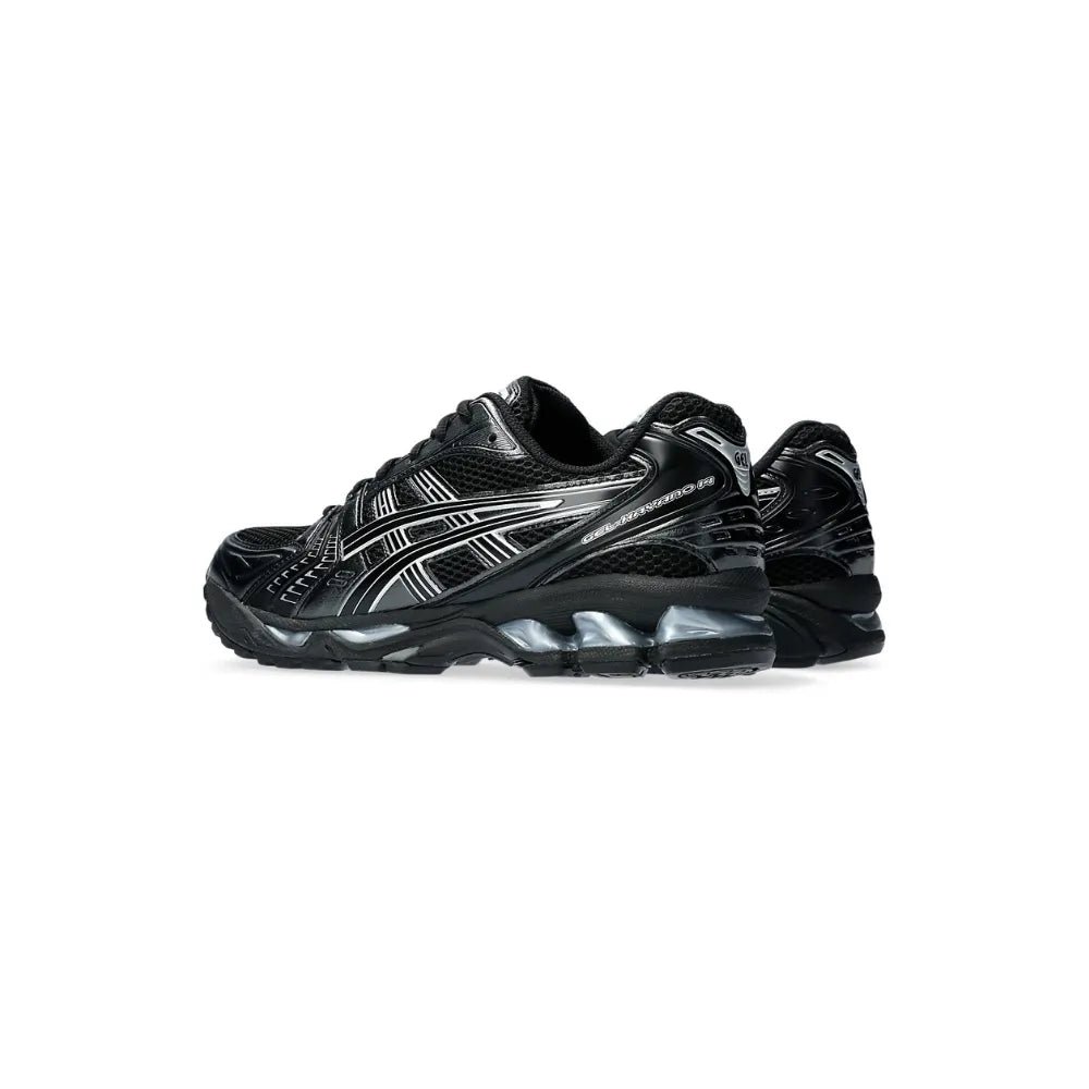 Right side view of ASICS GEL-KAYANO 14 Black Pure Silver