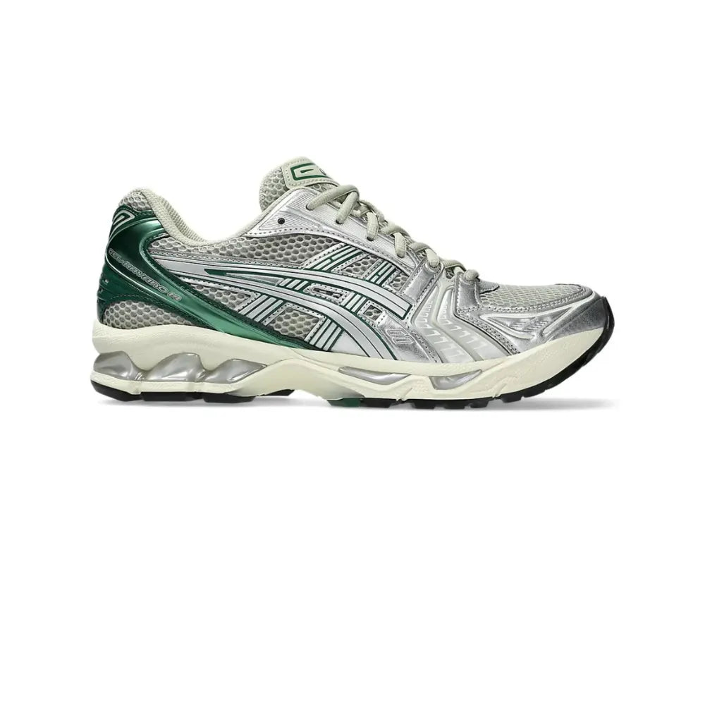 Side view of ASICS GEL-KAYANO 14 Dried Leaf Green Pure Silver