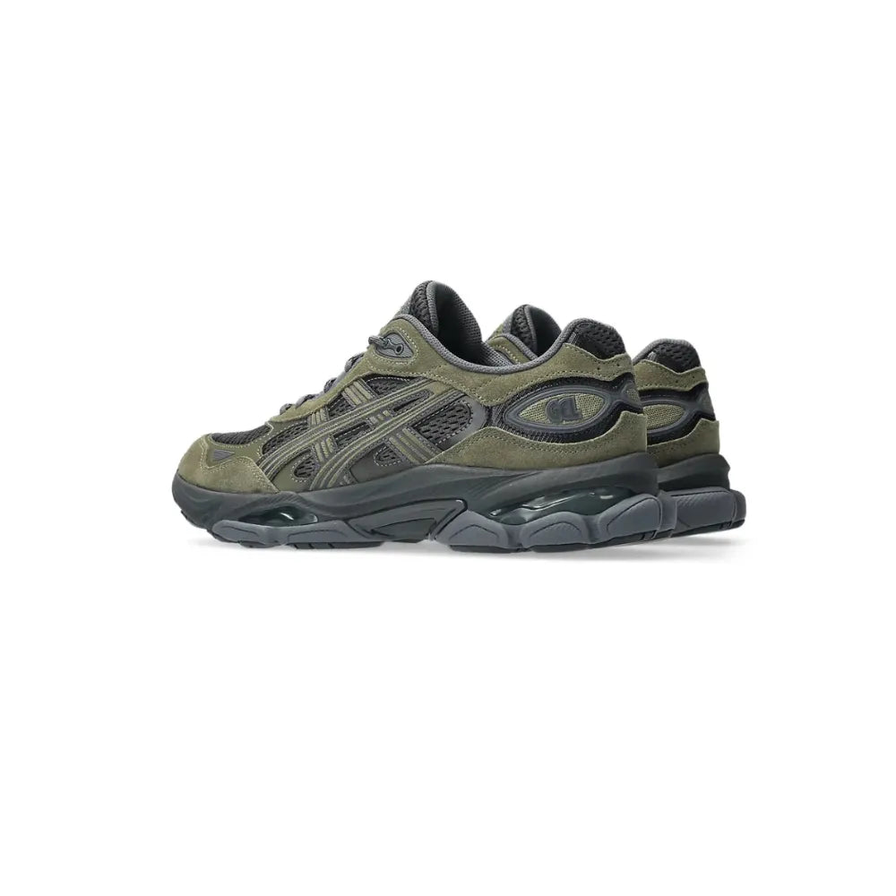 Top view of ASICS GEL-NYC 2.0 in Graphite Grey / Loden Green