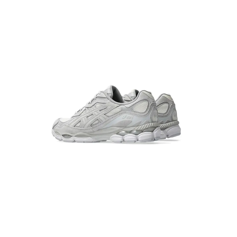 Profile view of ASICS GEL-NYC Cream Cloud Grey