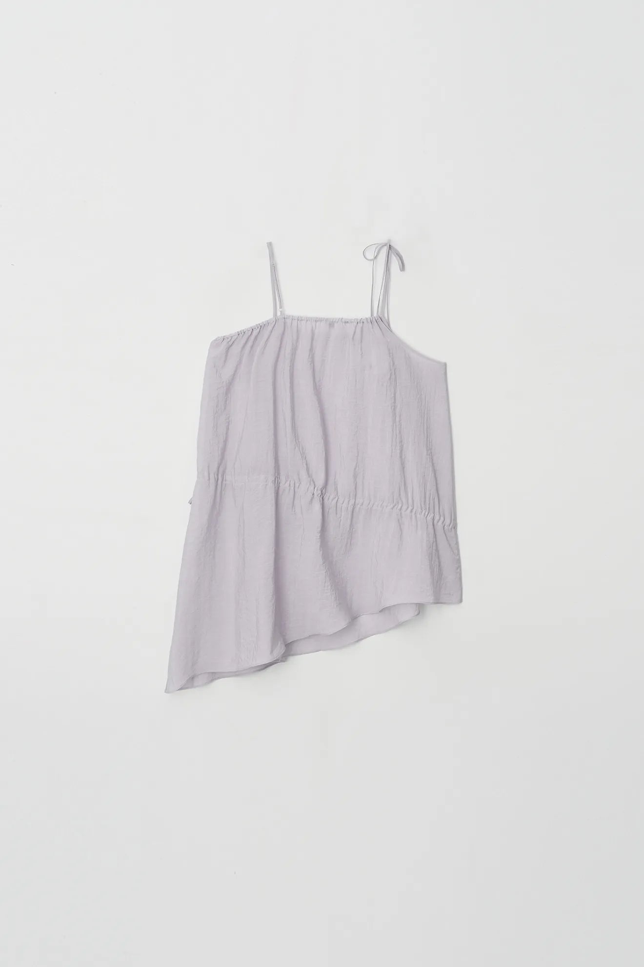 Flat view of Asymmetrical Waist-Tie Dress in Purple