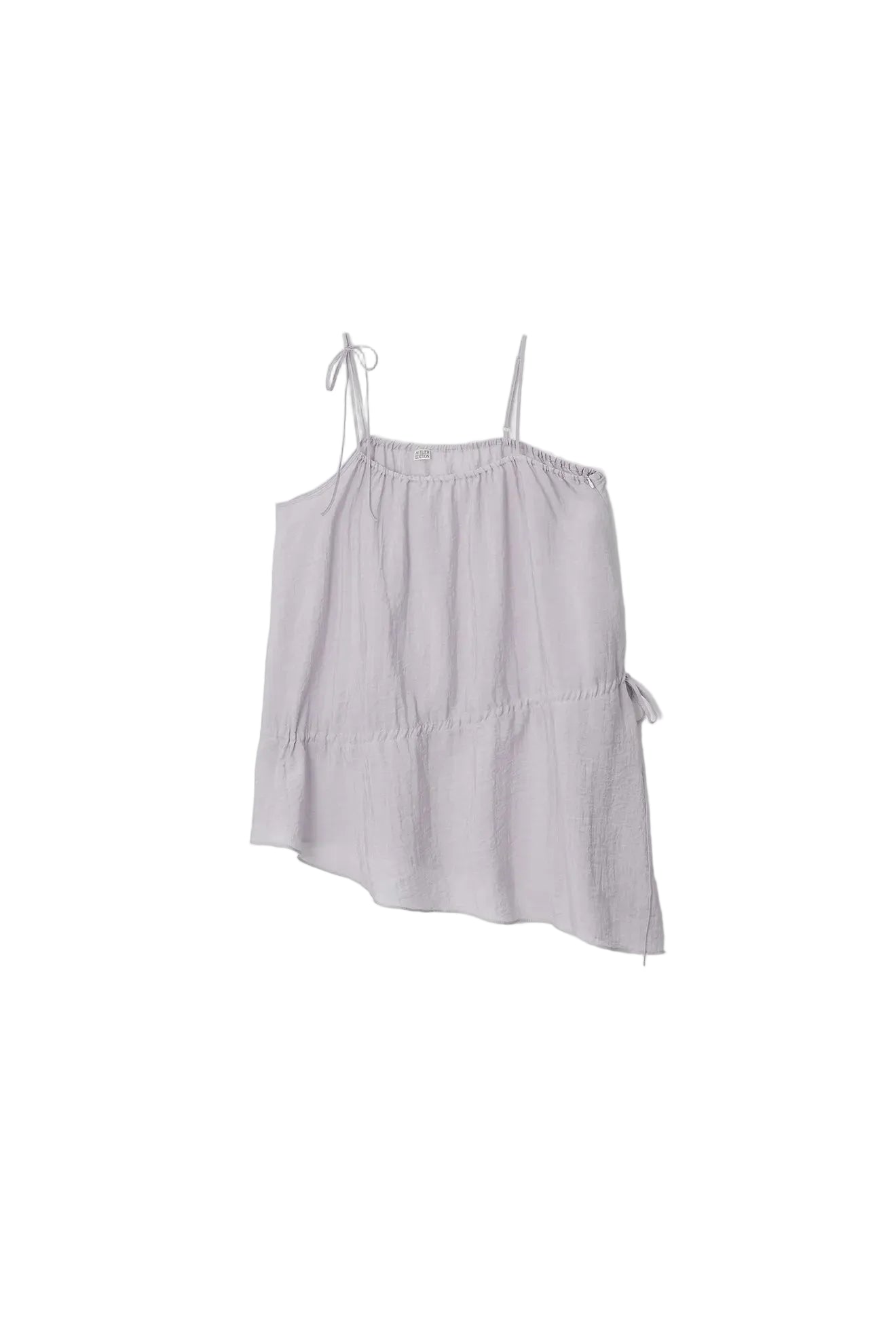 Asymmetrical Waist-Tie Dress in Purple