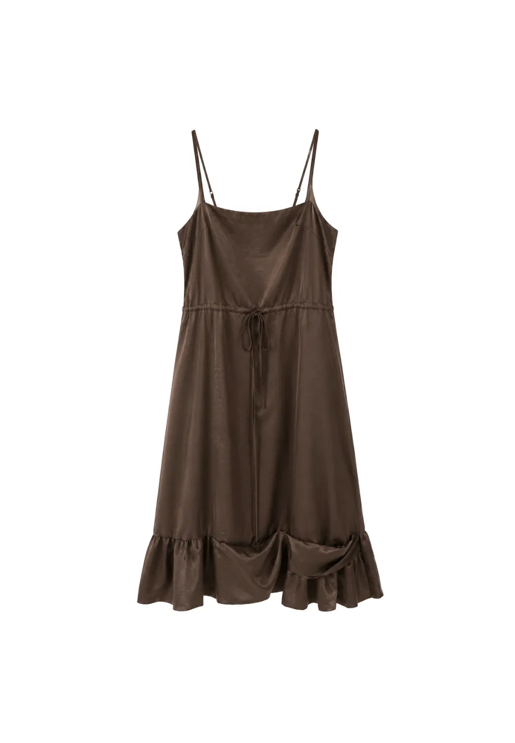 Product view of Atelier Edition Flounce Detail Dress Brown