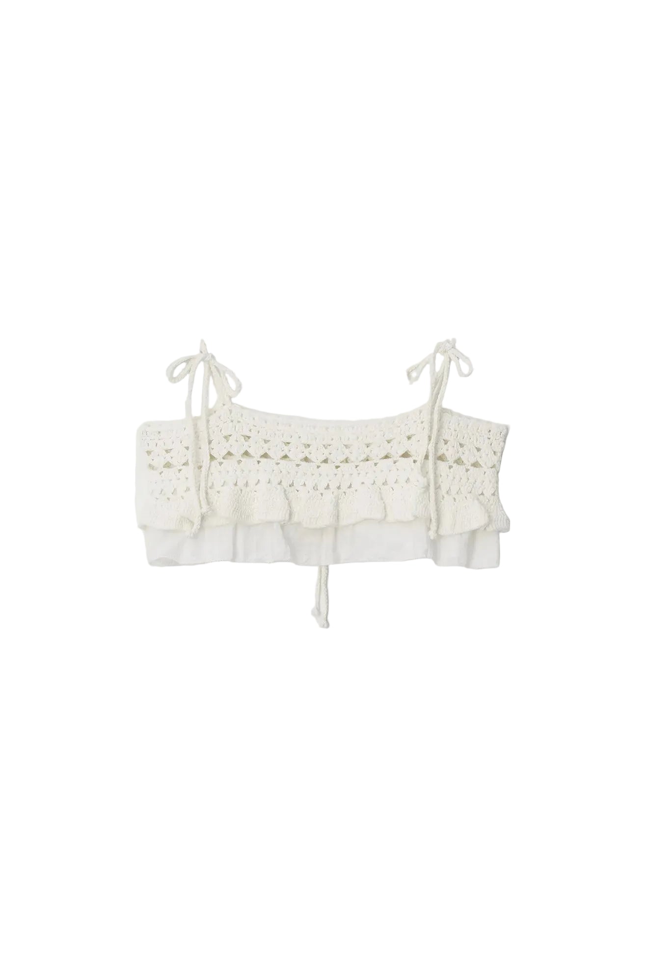 Atelier Edition Hand-Knitted Frill Bustier Ivory
