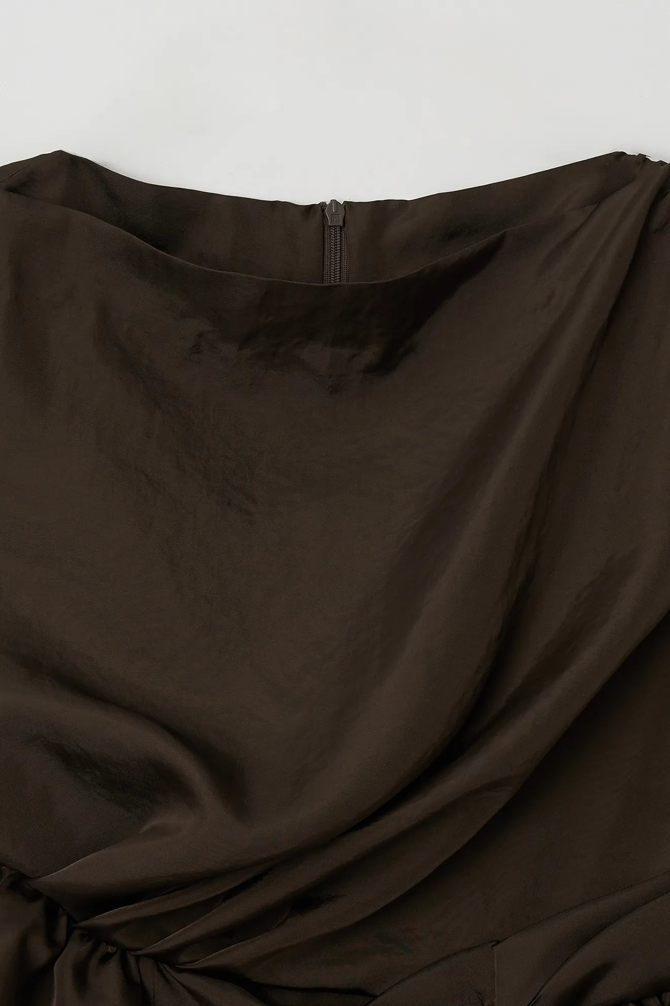 Draped waist detail on Atelier Edition Sleeveless Flounce Blouse Brown