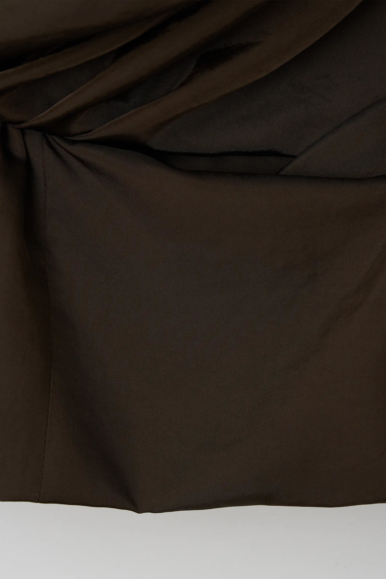 Flounce hem detail on Atelier Edition Sleeveless Flounce Blouse Brown
