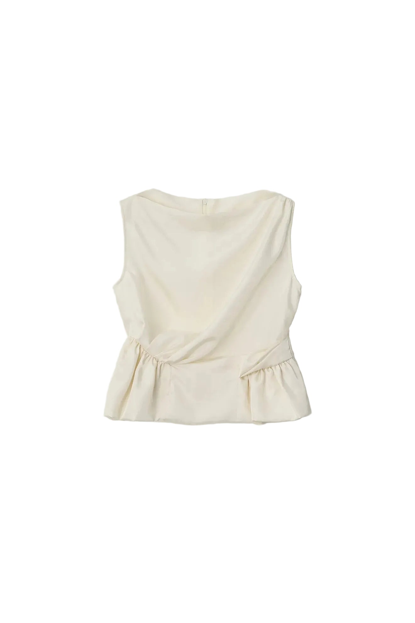 Atelier Edition Sleeveless Flounce Blouse Cream