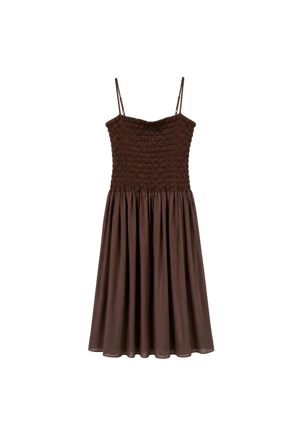 Product view of Atelier Edition Wrinkle Smocked Dress Brown