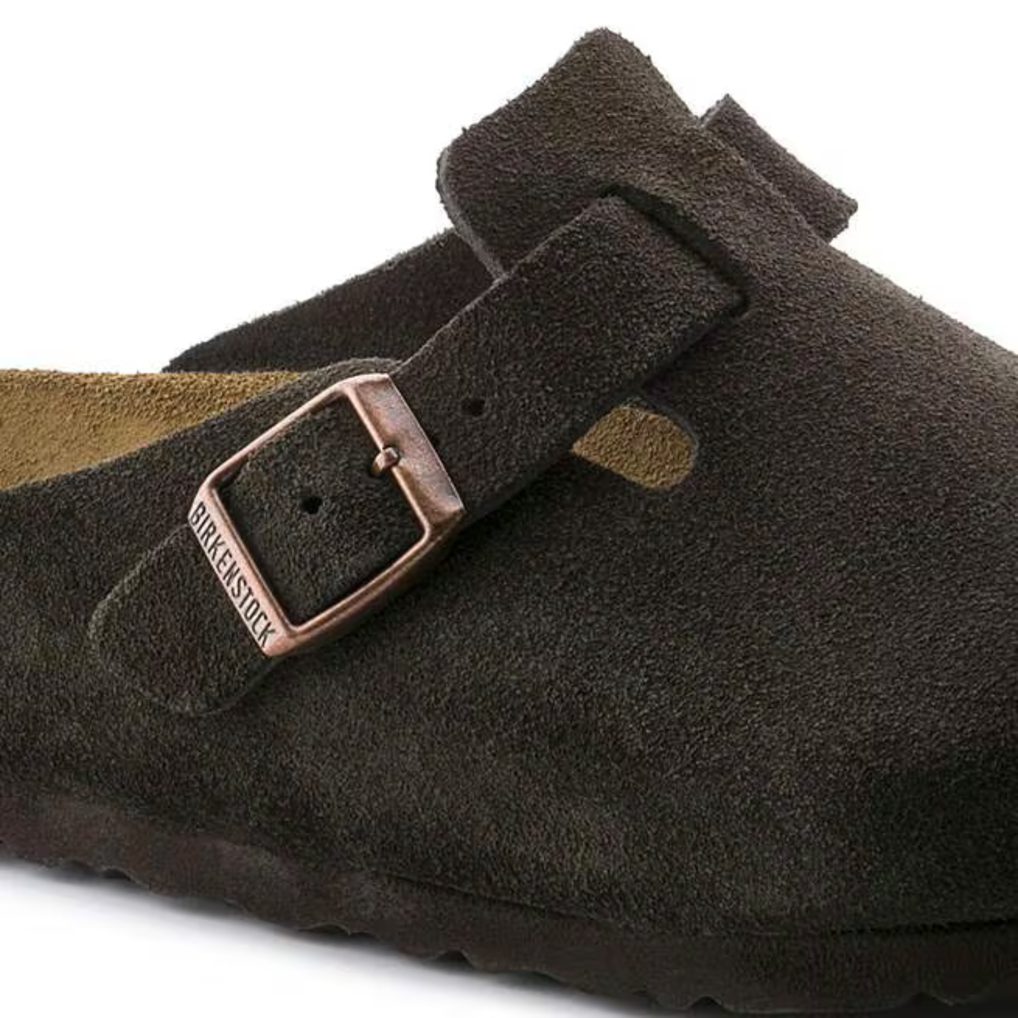 Birkenstock Boston VL Mocha buckle detail