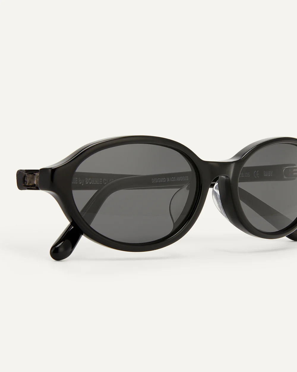 Detail of Bonnie Clyde baby sunglasses black black acetate frame and lenses