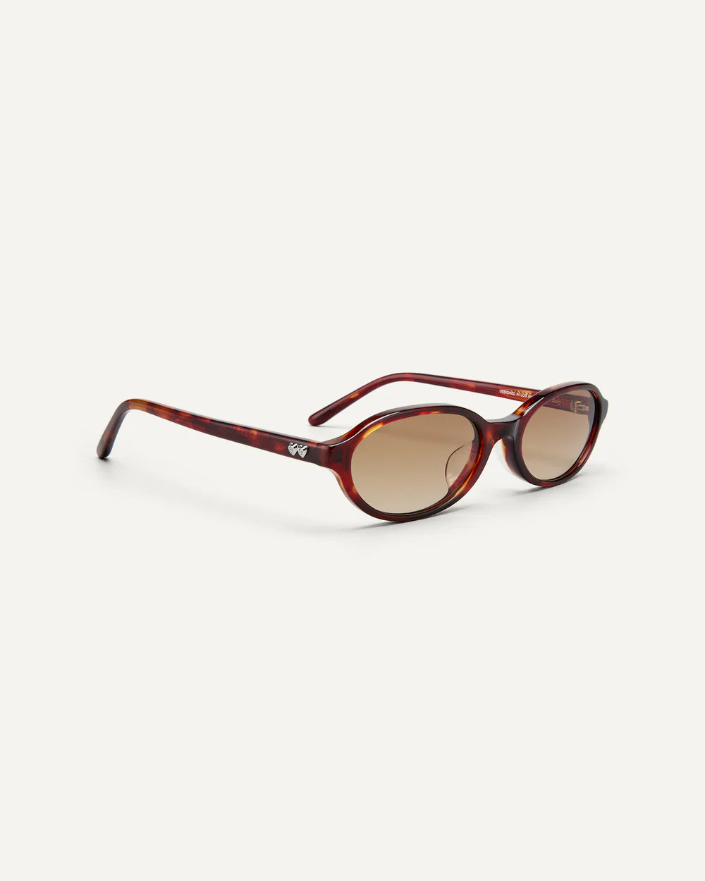 Side view of Bonnie Clyde Baby Sunglasses Red Tortoise Brown Gradient
