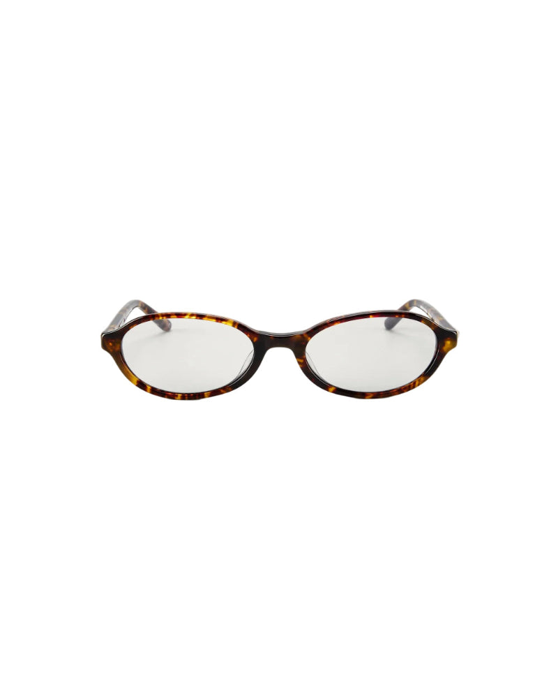 Bonnie Clyde baby sunglasses tortoise clear oval acetate frame front view