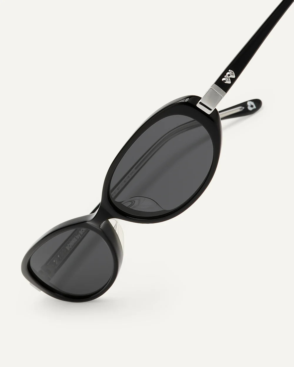 Detail of Bonnie Pixie Sunglasses in Black Black