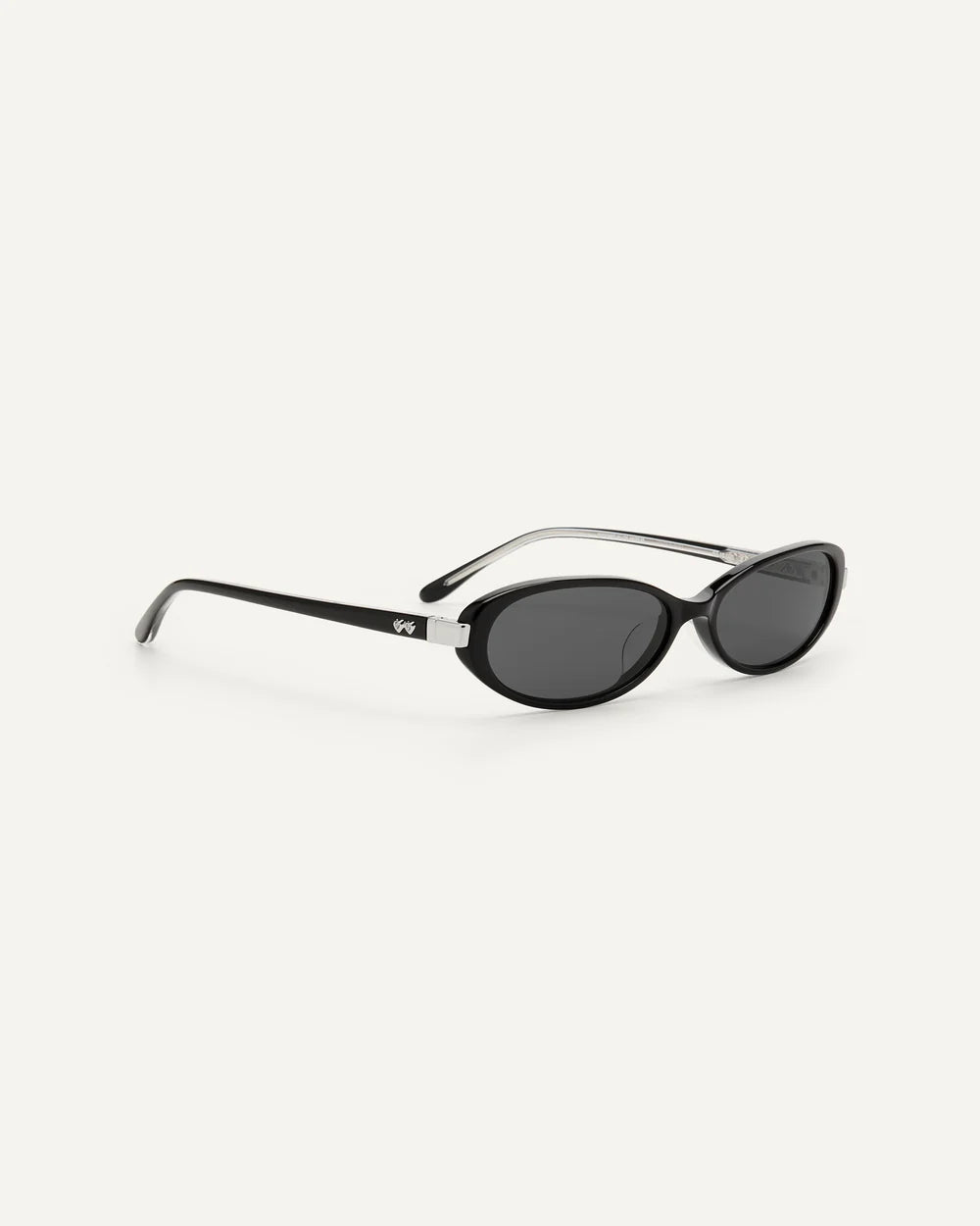 Side view of Bonnie Pixie Sunglasses in Black Black