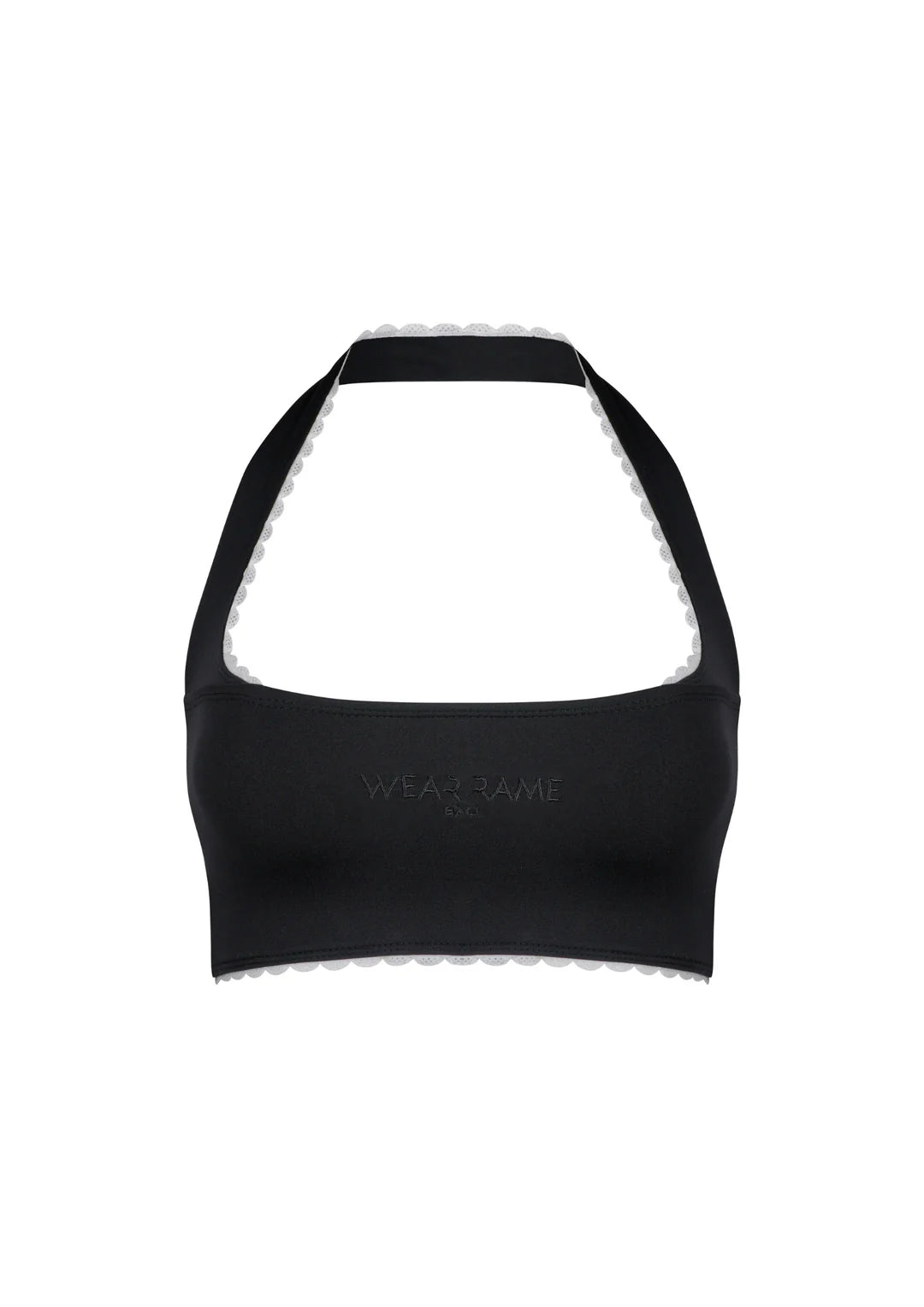 Cafe Lace Layered Bra in Full Black front view