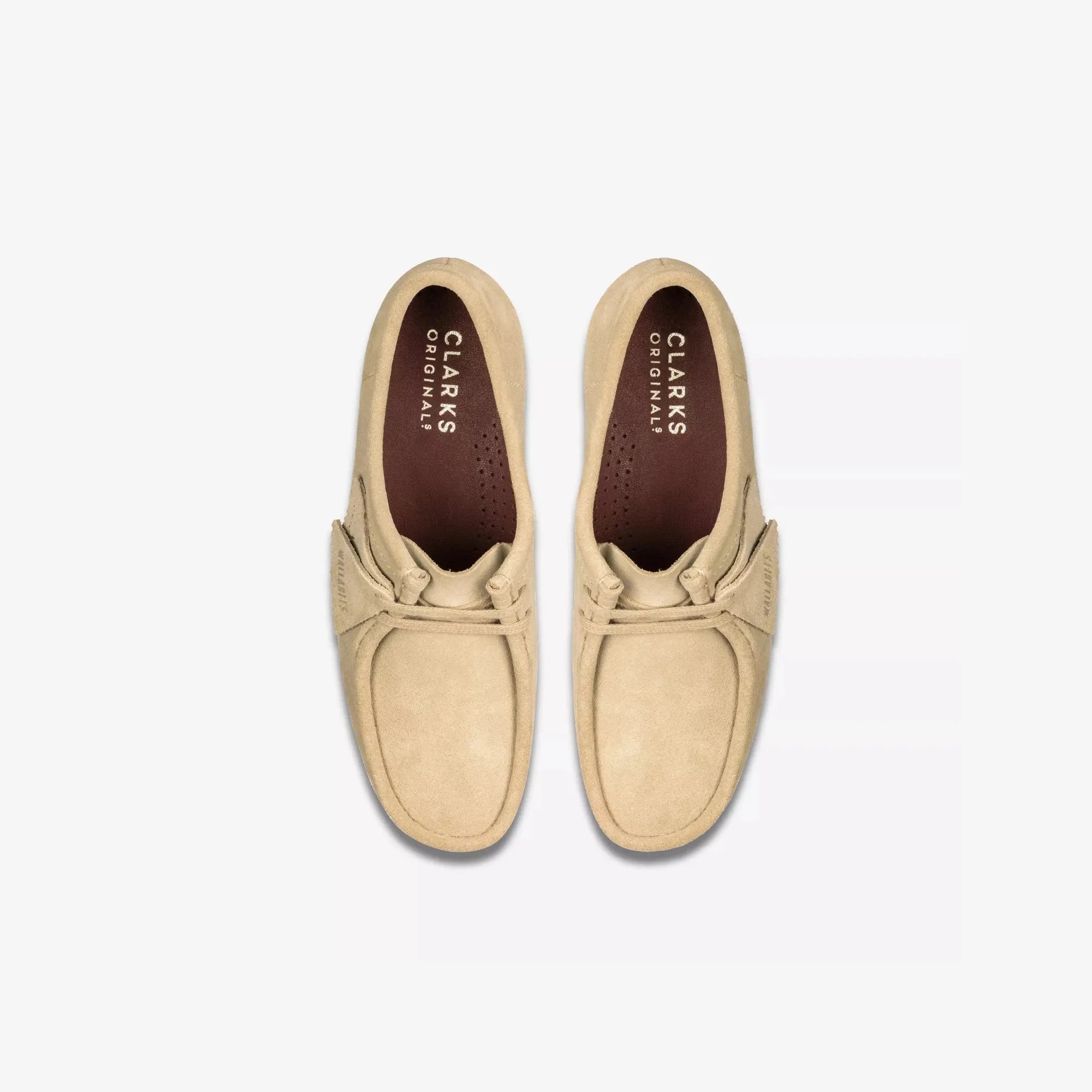 Clarks Wallabee Maple suede top view