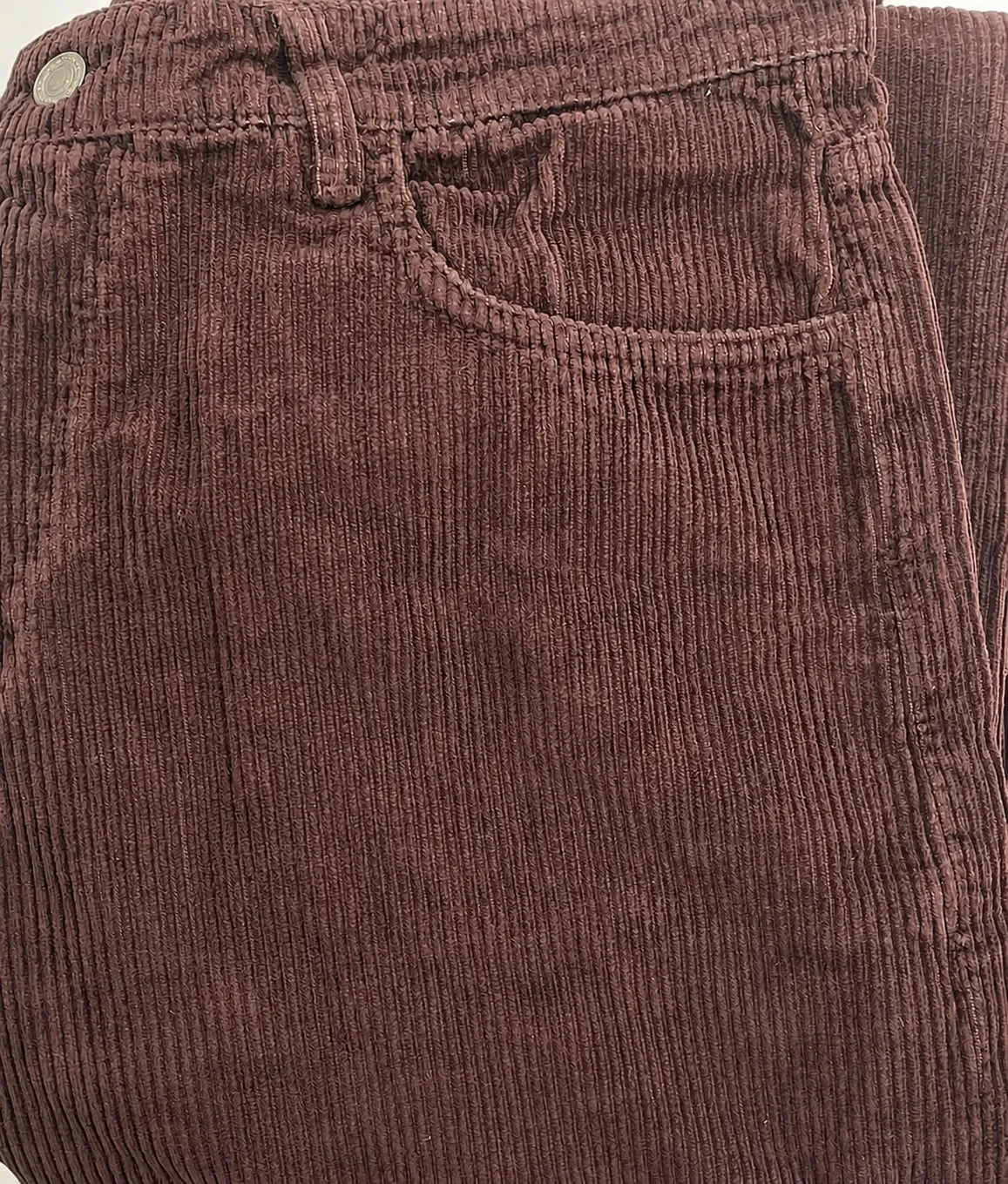 Brown corduroy jeans front view