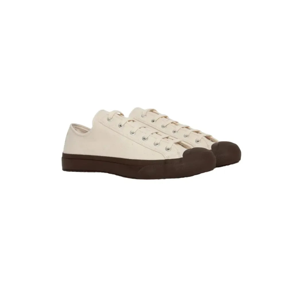 Doek Court Ecru Brown sneakers opposite side view