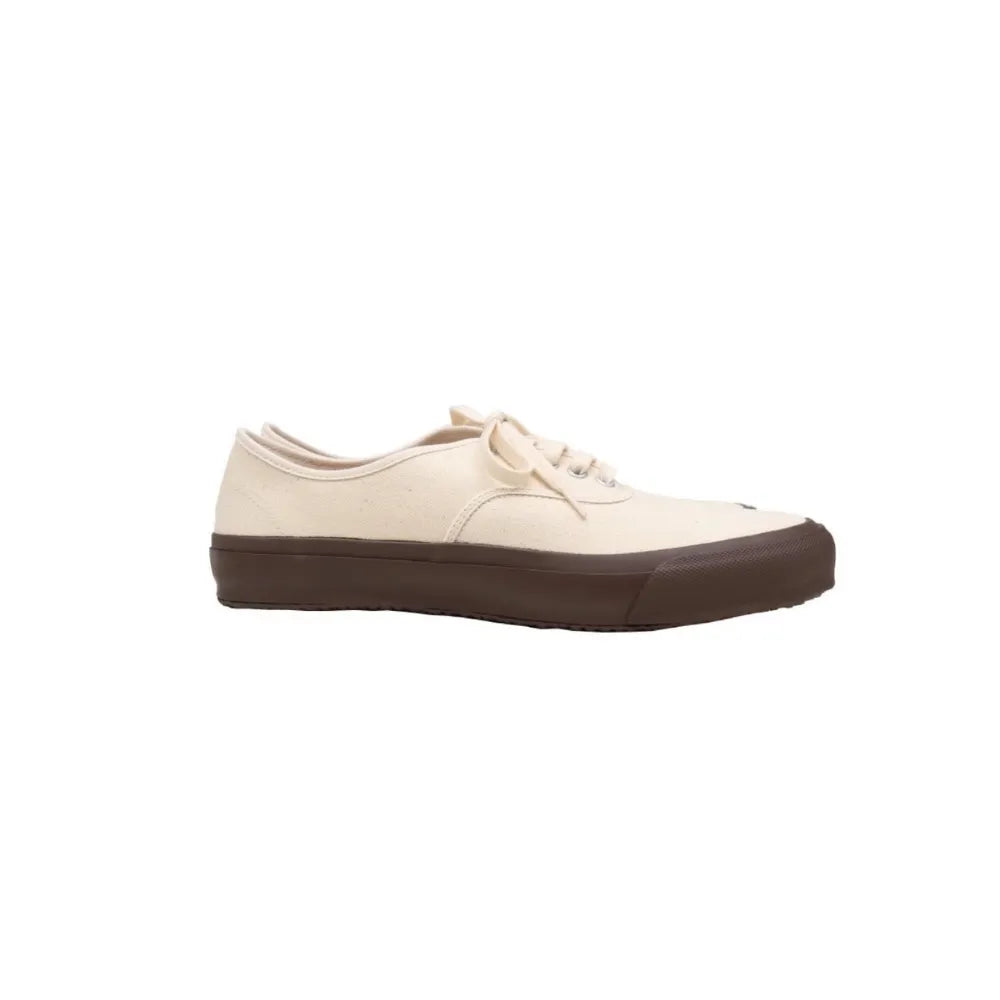 Doek Oxford Ecru Brown canvas sneakers side view