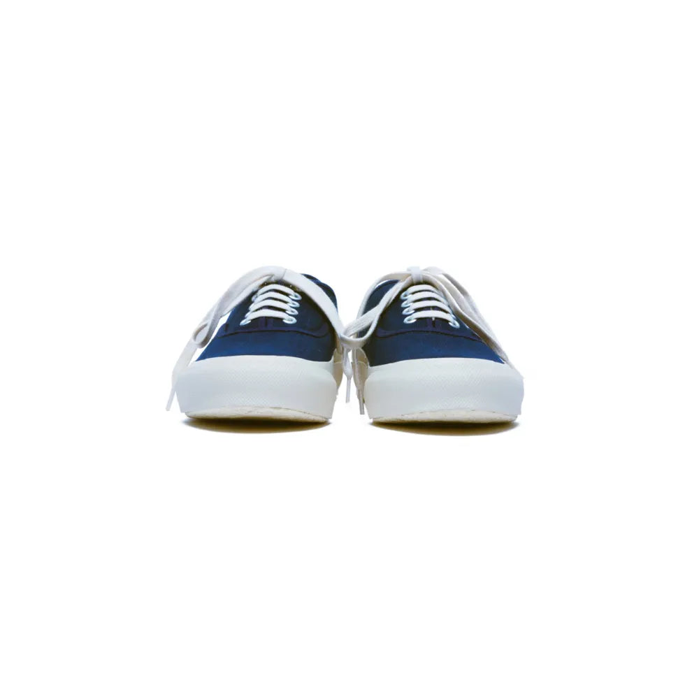 Doek Oxford Navy canvas sneakers heel view