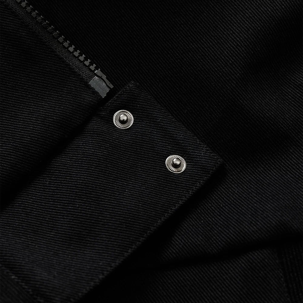 Cuff detail of Duke + Dexter DR1 World Championship Vintage Black Jacket