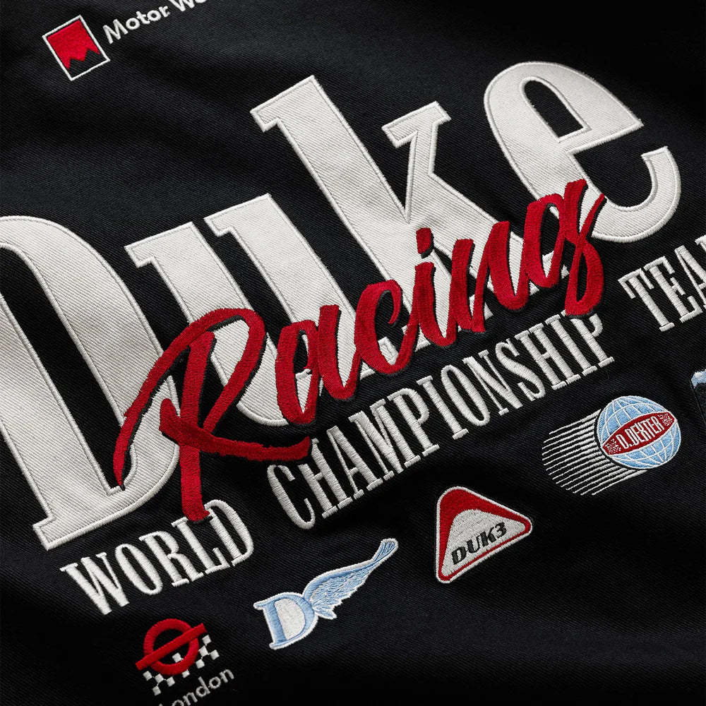 Graphic detail of Duke + Dexter DR1 World Championship Vintage Black Jacket