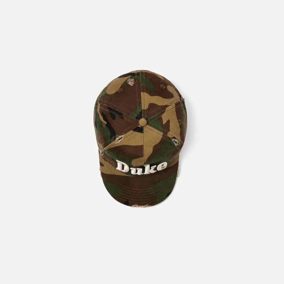 Top view of Duke + Dexter Duke Camo Cap
