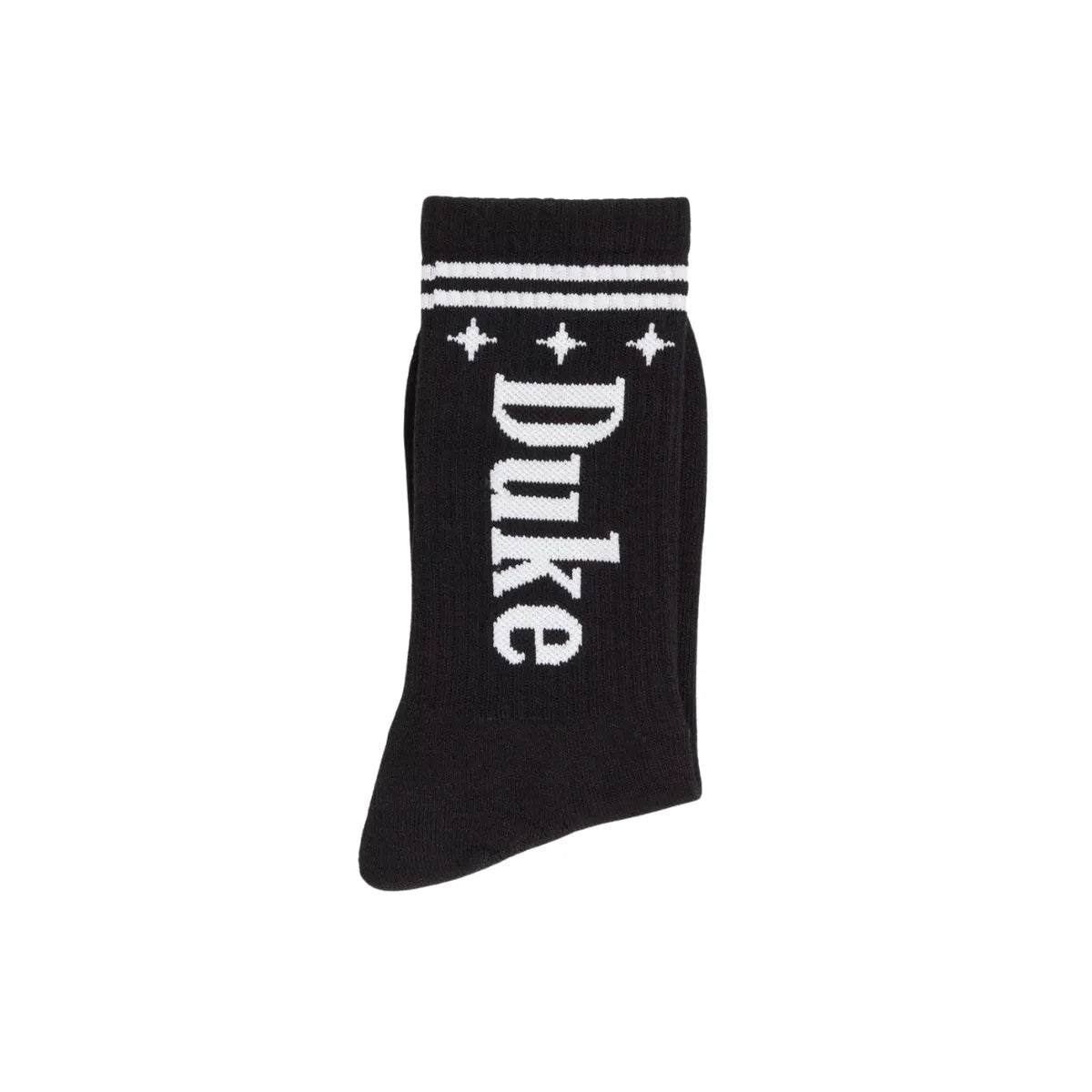 Duke + Dexter Duke Black + White socks front view