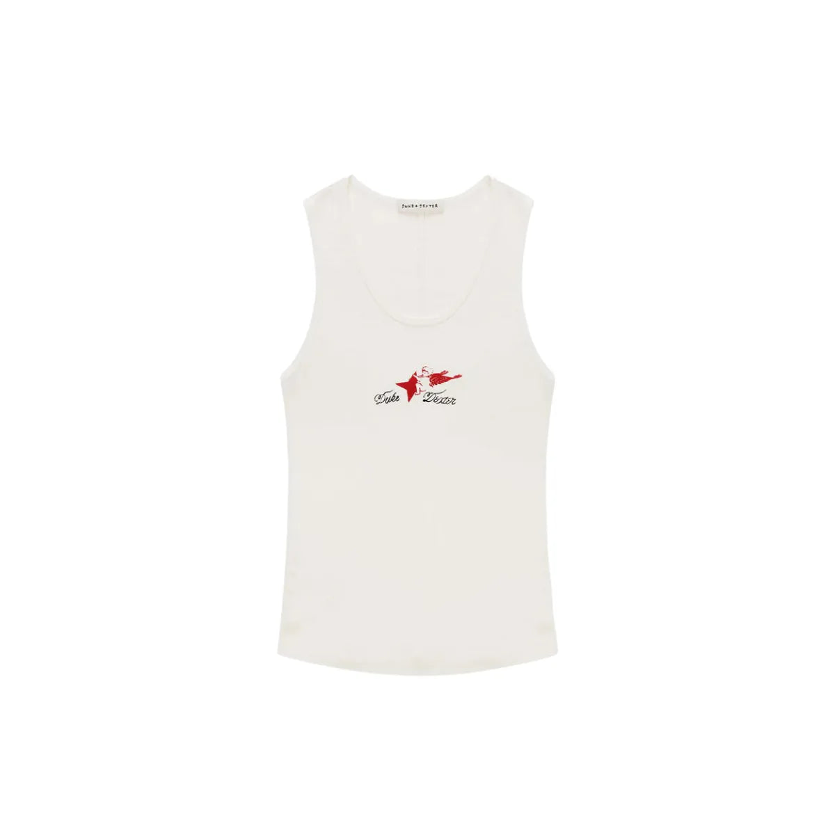Duke and Dexter Duke Cherub Vest Vintage White front view