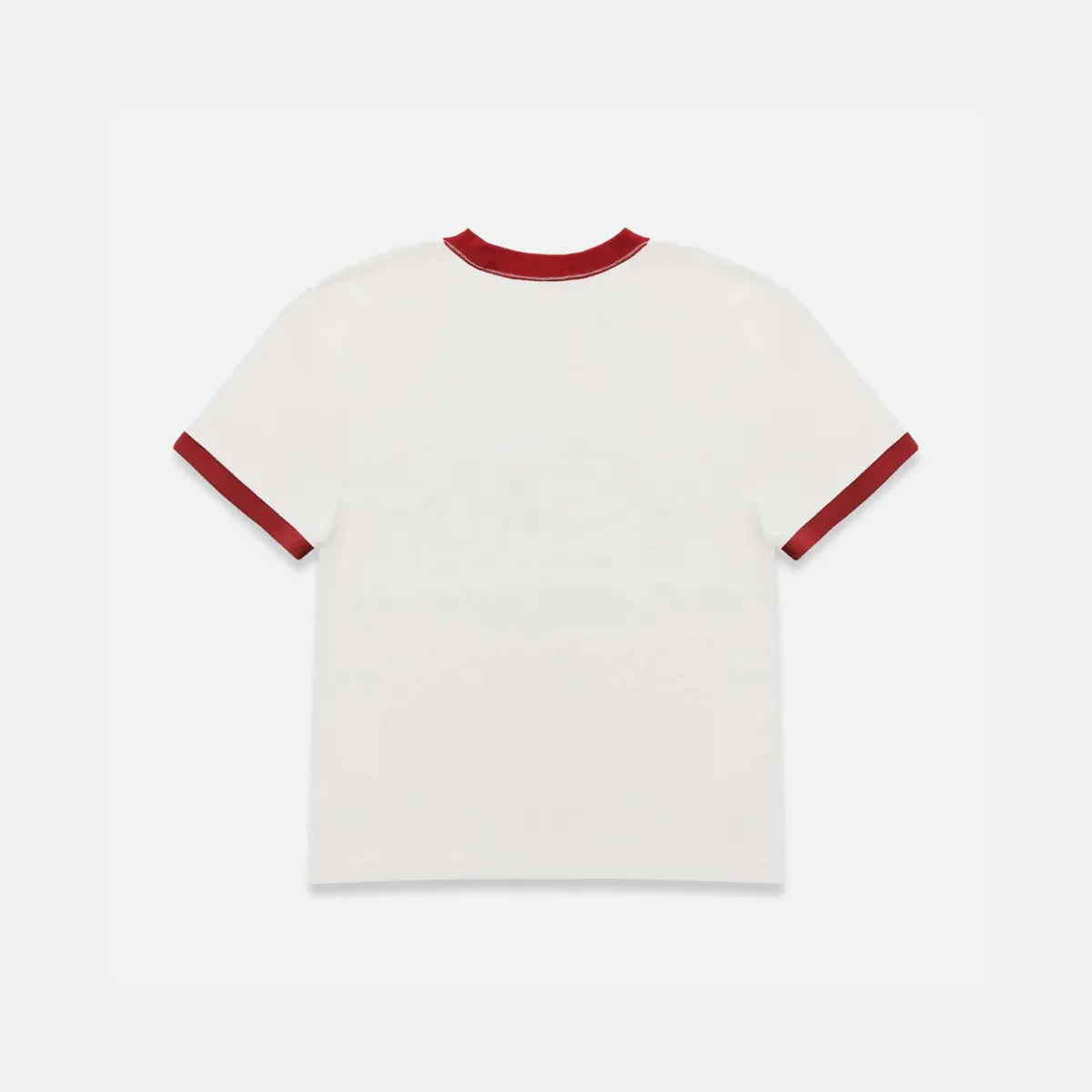 Duke and Dexter Plus Baby Tee Vintage White Red back view