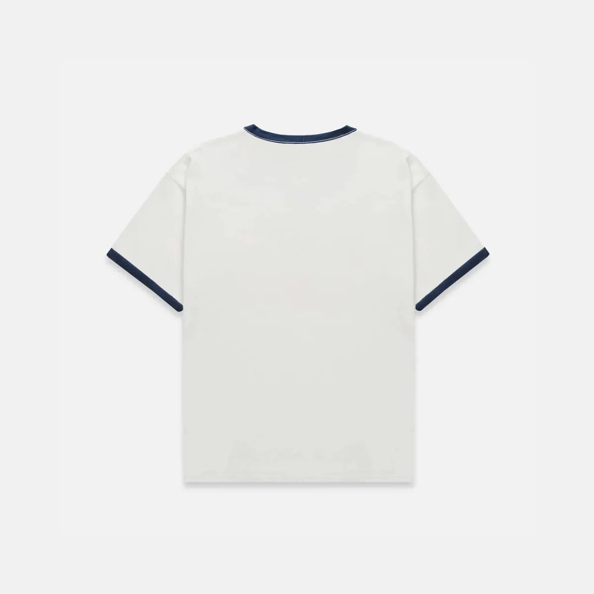 Duke and Dexter Plus Ringer T-Shirt Vintage White Navy back view