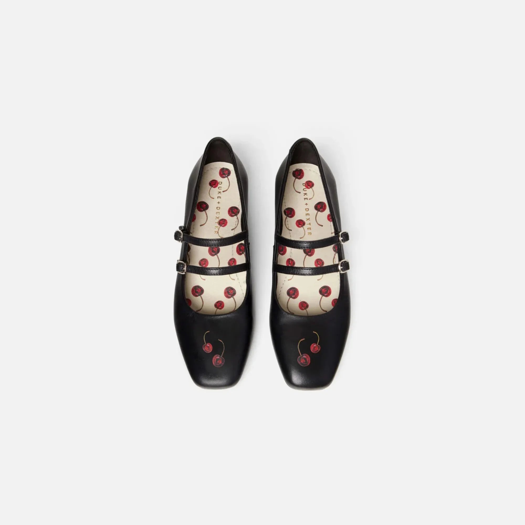 Duke and Dexter Ruby Cherry Mary Jane Black top view