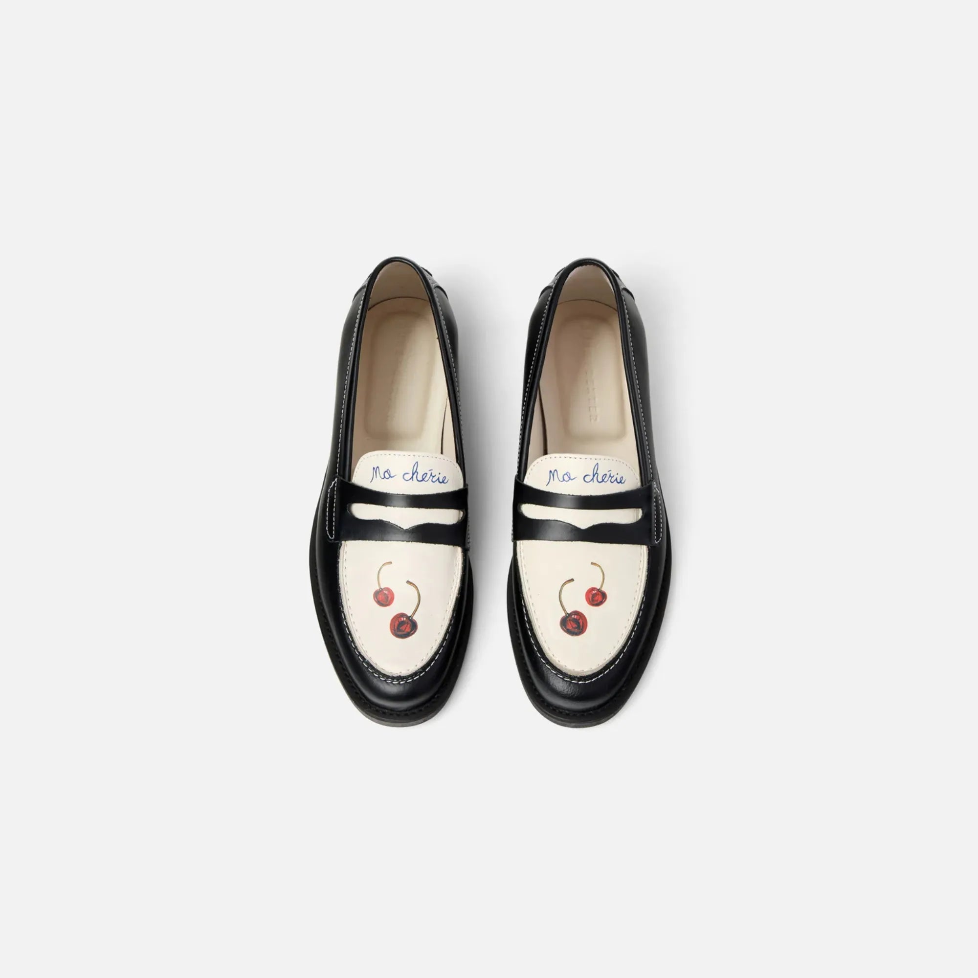 Duke and Dexter Wilde Cherry Penny Loafer top view