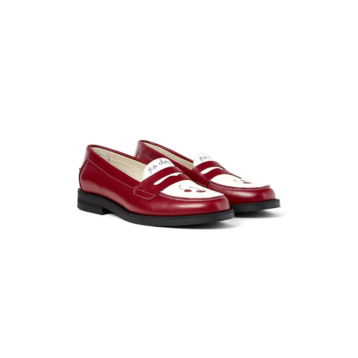 Duke + Dexter Wilde Cherry Red Penny Loafer front view