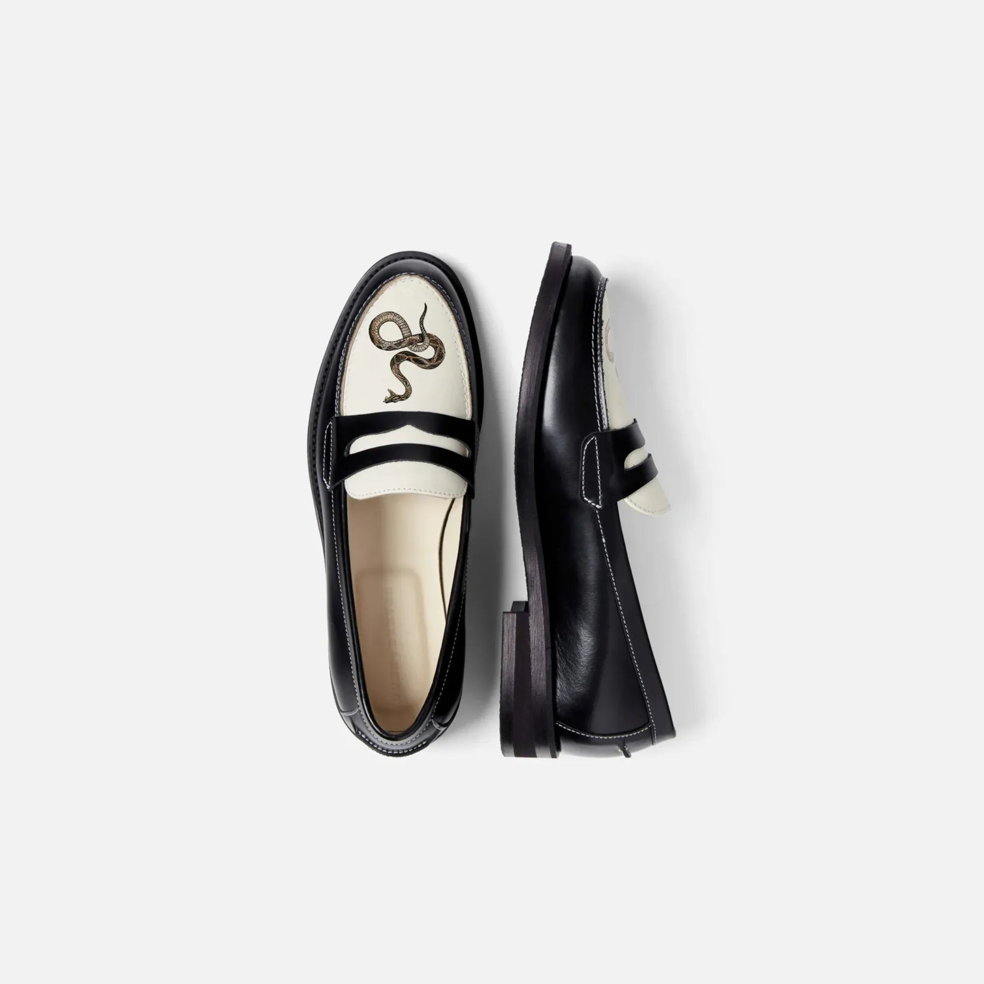 Duke and Dexter Wilde Snake Penny Loafer profile view