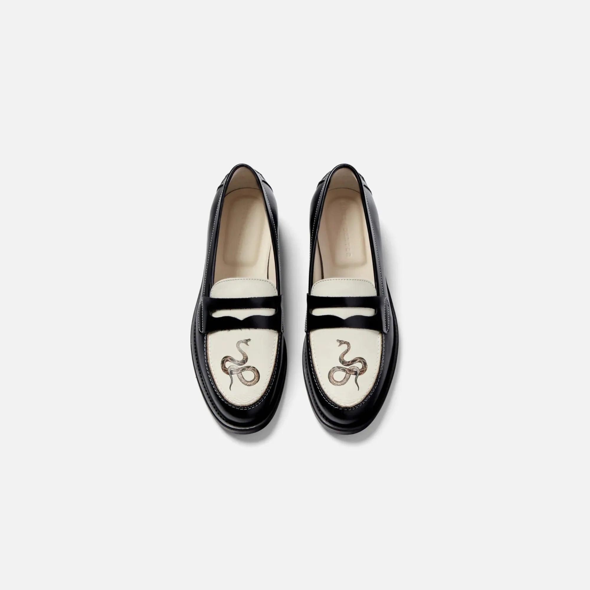 Duke and Dexter Wilde Snake Penny Loafer top view
