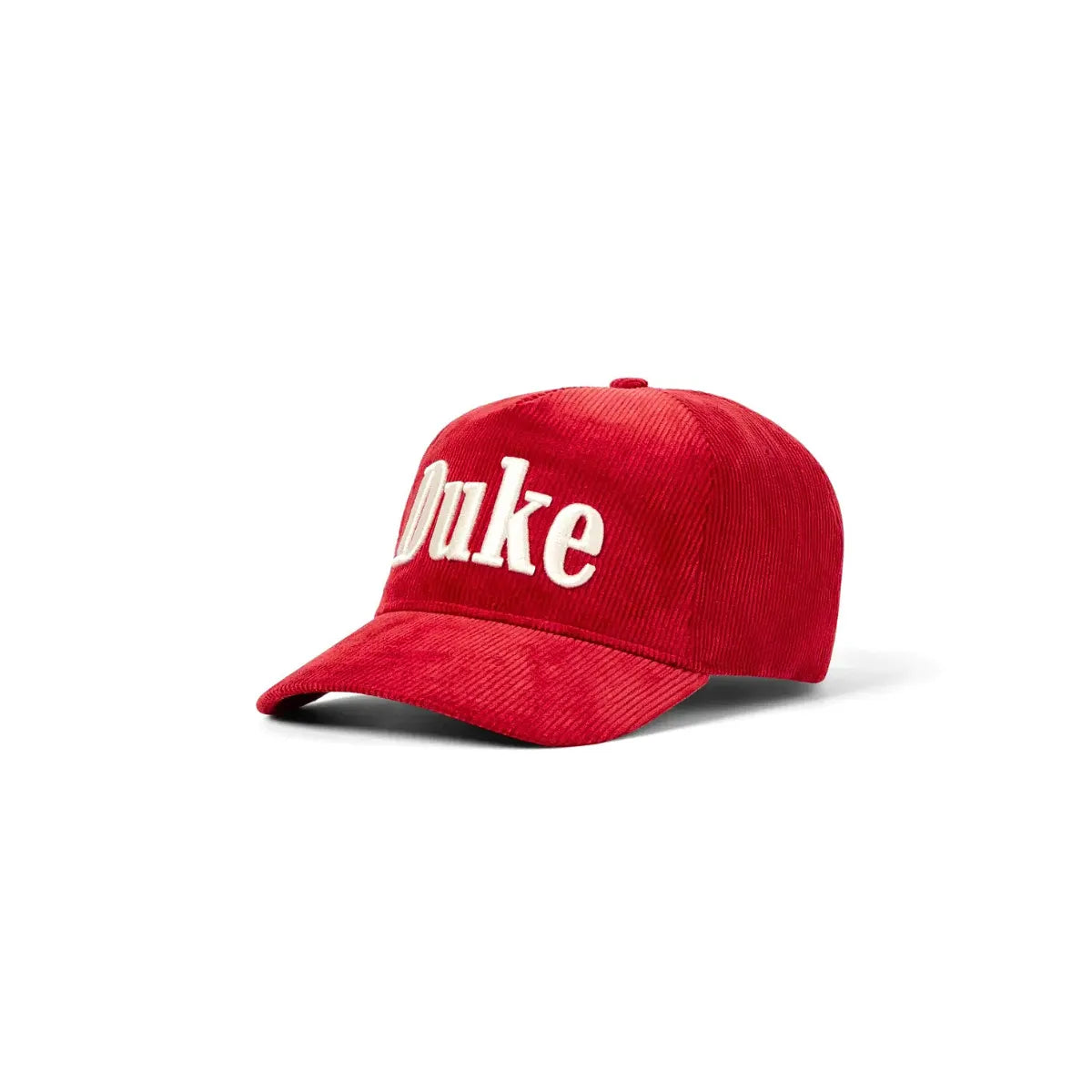 Duke + Dexter Duke Red Corduroy Cap front angle view