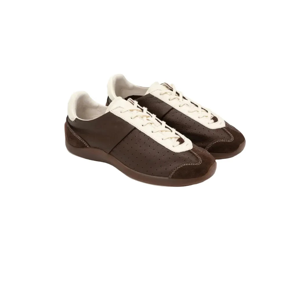Foot Industry GAT Ballet Brown Antique White sneakers pair view