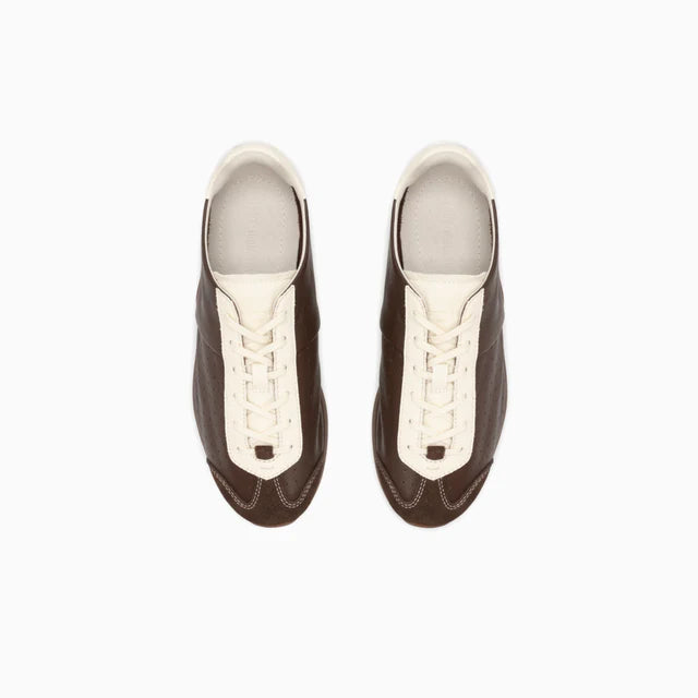 Foot Industry GAT Ballet Brown Antique White sneakers top view