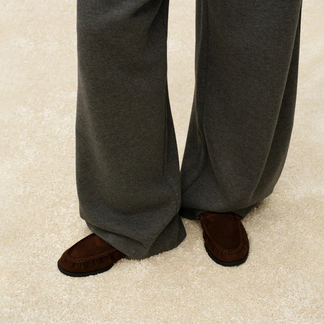 Model wearing Foot Industry The Easy Loafer Demitasse front view
