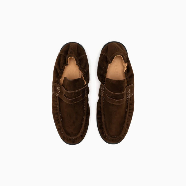 Foot Industry The Easy Loafer Demitasse suede loafers top view