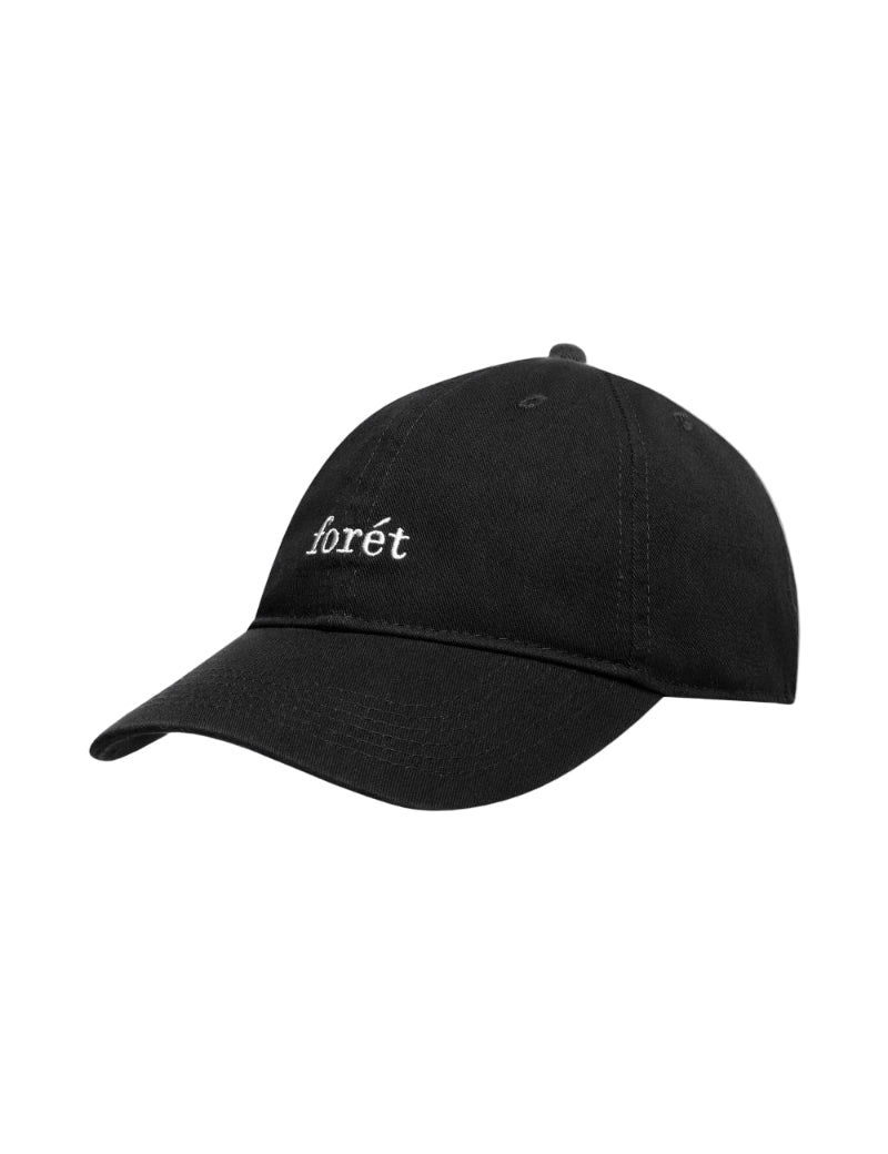 Hawk Cap Black by Foret front view cotton twill 5 panel cap