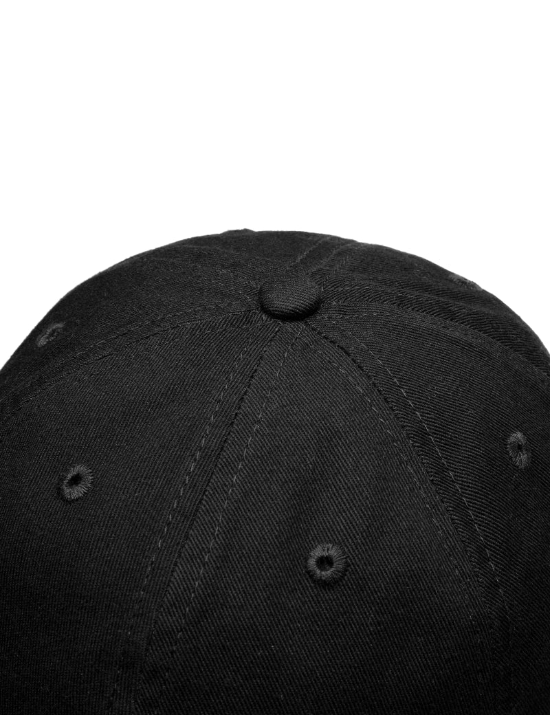 Foret Hawk Cap Black top view structured 5 panel design