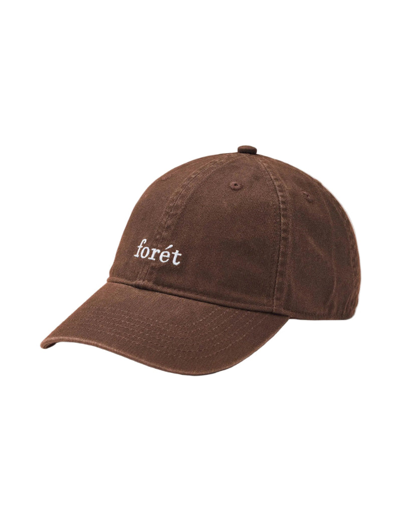 Hawk Cap Brown by Foret front view cotton twill 5 panel cap