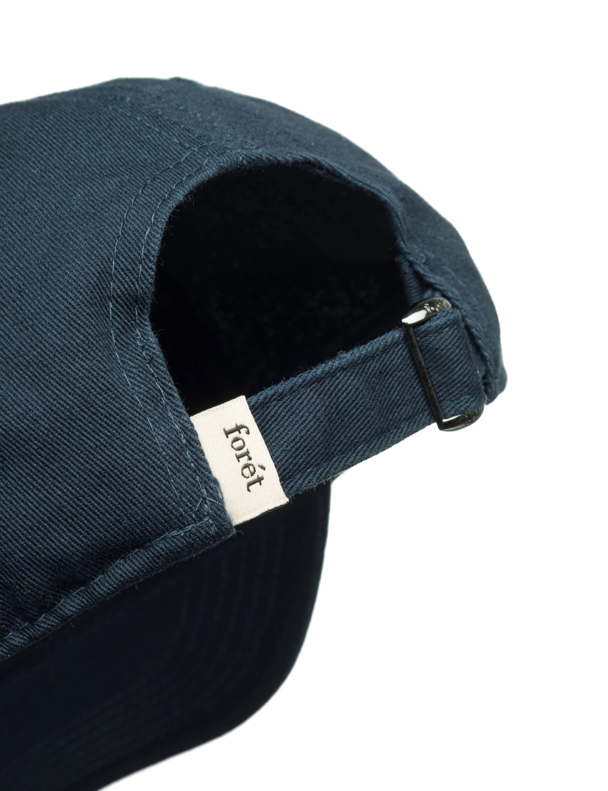 Hawk Cap Navy by Foret back strap adjustable closure detail